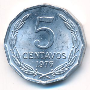 Чили, 5 сентаво (1976 г.)