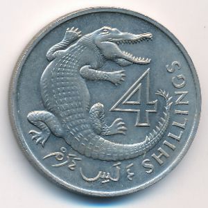 Гамбия, 4 шиллинга (1966 г.)