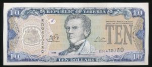 Либерия, 10 долларов (2009 г.)