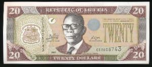 Liberia, 20 долларов, 2009