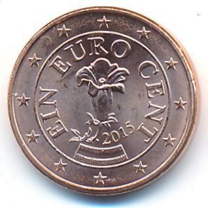 Австрия, 1 евроцент (2015 г.)