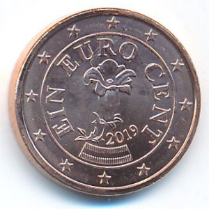 Austria, 1 euro cent, 2019