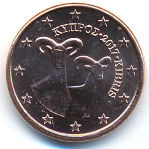 Cyprus, 1 euro cent, 2017