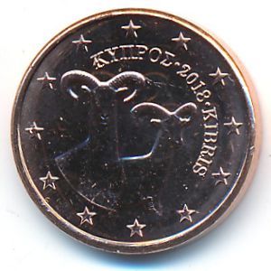 Cyprus, 1 euro cent, 2018