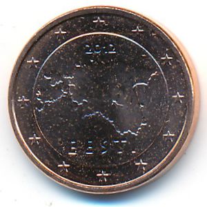 Эстония, 1 евроцент (2012 г.)