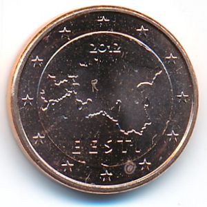 Эстония, 1 евроцент (2012 г.)