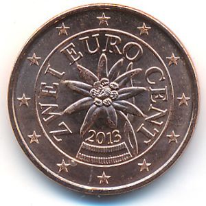Austria, 2 euro cent, 2013