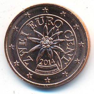 Austria, 2 euro cent, 2014