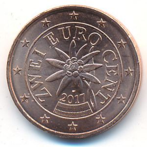 Austria, 2 euro cent, 2017