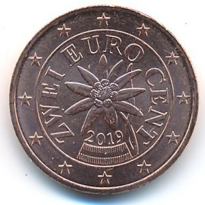 Австрия, 2 евроцента (2019 г.)