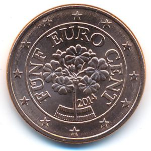 Austria, 5 euro cent, 2014