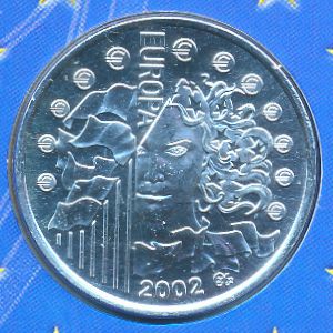 Франция, 1/4 евро (2002 г.)