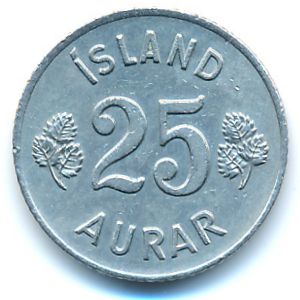 Исландия, 25 эйре (1962 г.)