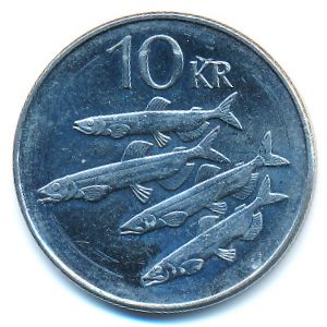 Исландия, 10 крон (2008 г.)