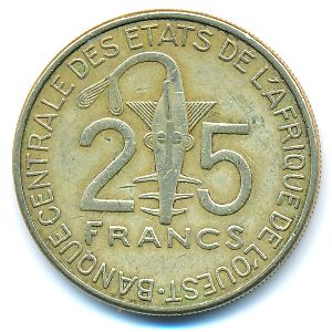 Западная Африка, 25 франков (2011 г.)