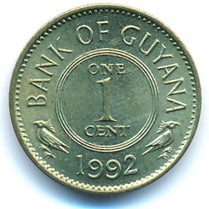 Guyana, 1 cent, 1992