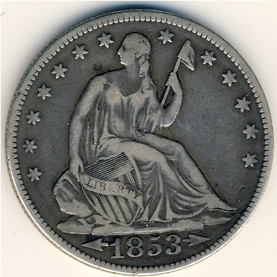США, 1/2 доллара (1853 г.)