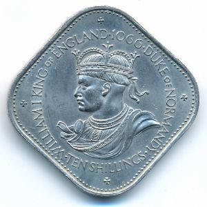 Guernsey, 10 shillings, 1966