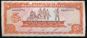 Гаити, 5 гурдов (1989 г.)