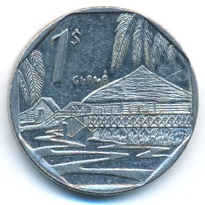 Cuba, 1 peso, 1998