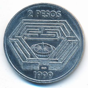 Argentina, 2 pesos, 1999