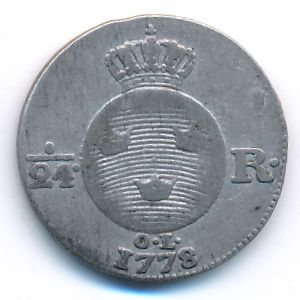 Швеция, 1/24 риксдалера (1778 г.)