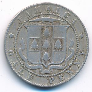 Ямайка, 1/2 пенни (1905 г.)