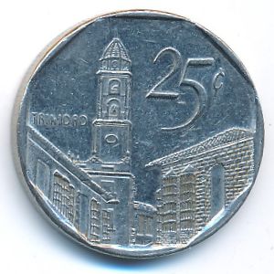 Cuba, 25 centavos, 1998