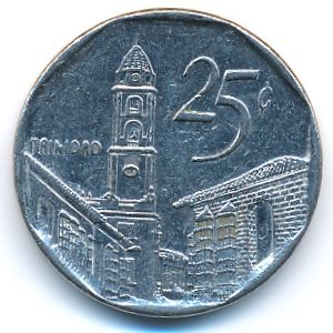 Cuba, 25 centavos, 2001
