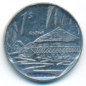 Cuba, 1 peso, 2007