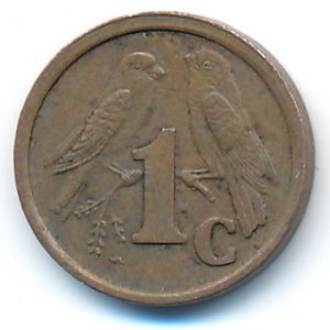 South Africa, 1 cent, 1991