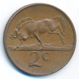 South Africa, 2 cents, 1970