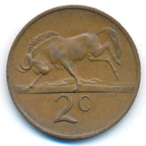 South Africa, 2 cents, 1970
