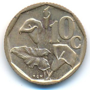 South Africa, 10 cents, 1995