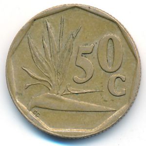 South Africa, 50 cents, 1992