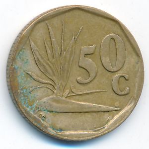 South Africa, 50 cents, 1993