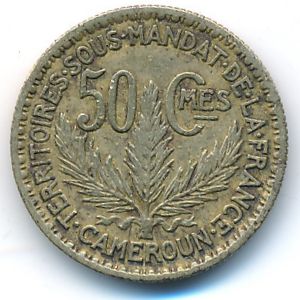Cameroon, 50 centimes, 1924–1926