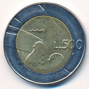 San Marino, 500 lire, 1990