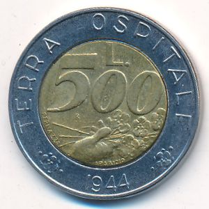 San Marino, 500 lire, 1991
