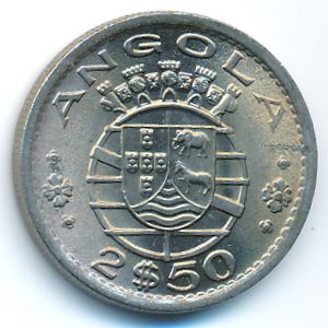 Angola, 2,5 escudos, 1974