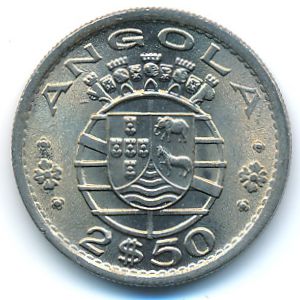 Angola, 2,5 escudos, 1974