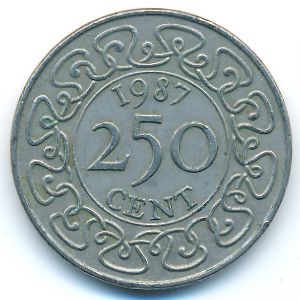 Суринам, 250 центов (1987 г.)