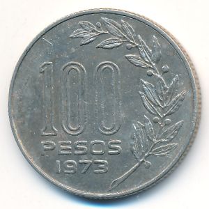 Uruguay, 100 pesos, 1973