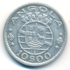 Ангола, 10 эскудо (1955 г.)