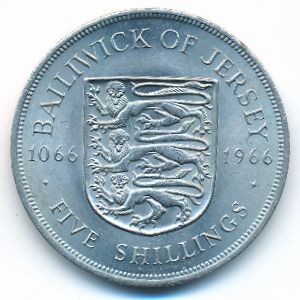 Jersey, 5 shillings, 1966