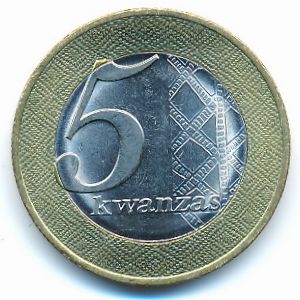 Ангола, 5 кванза (2012 г.)