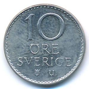Sweden, 10 ore, 1973