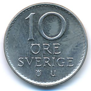 Sweden, 10 ore, 1973