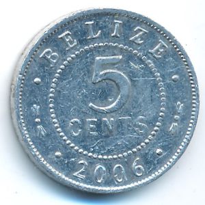 Belize, 5 cents, 2006