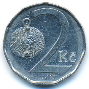 Чехия, 2 кроны (2001 г.)